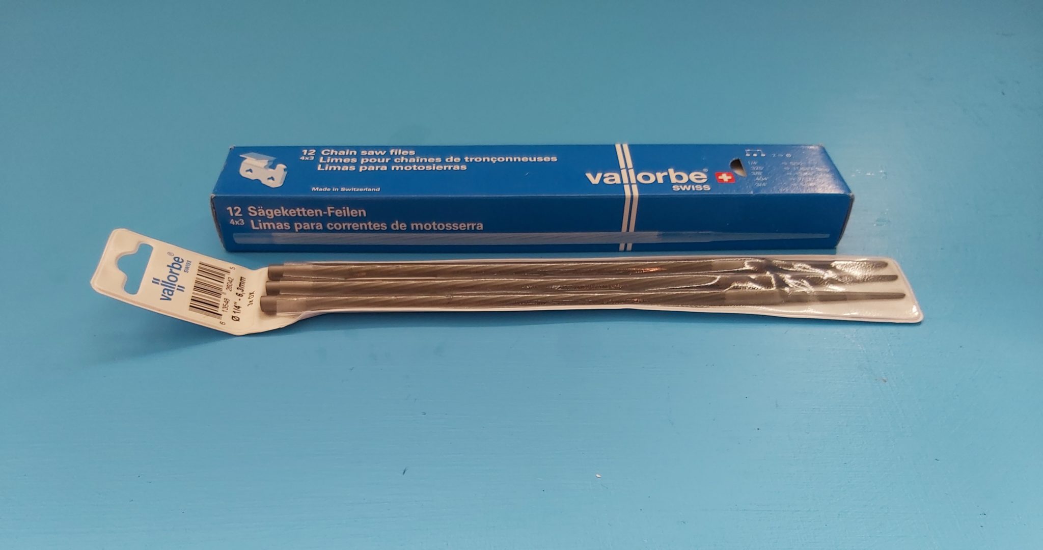 VALLORBE 1/4 Chainsaw Files 12 Pack, (6.3mm) Chainsaw Parts World