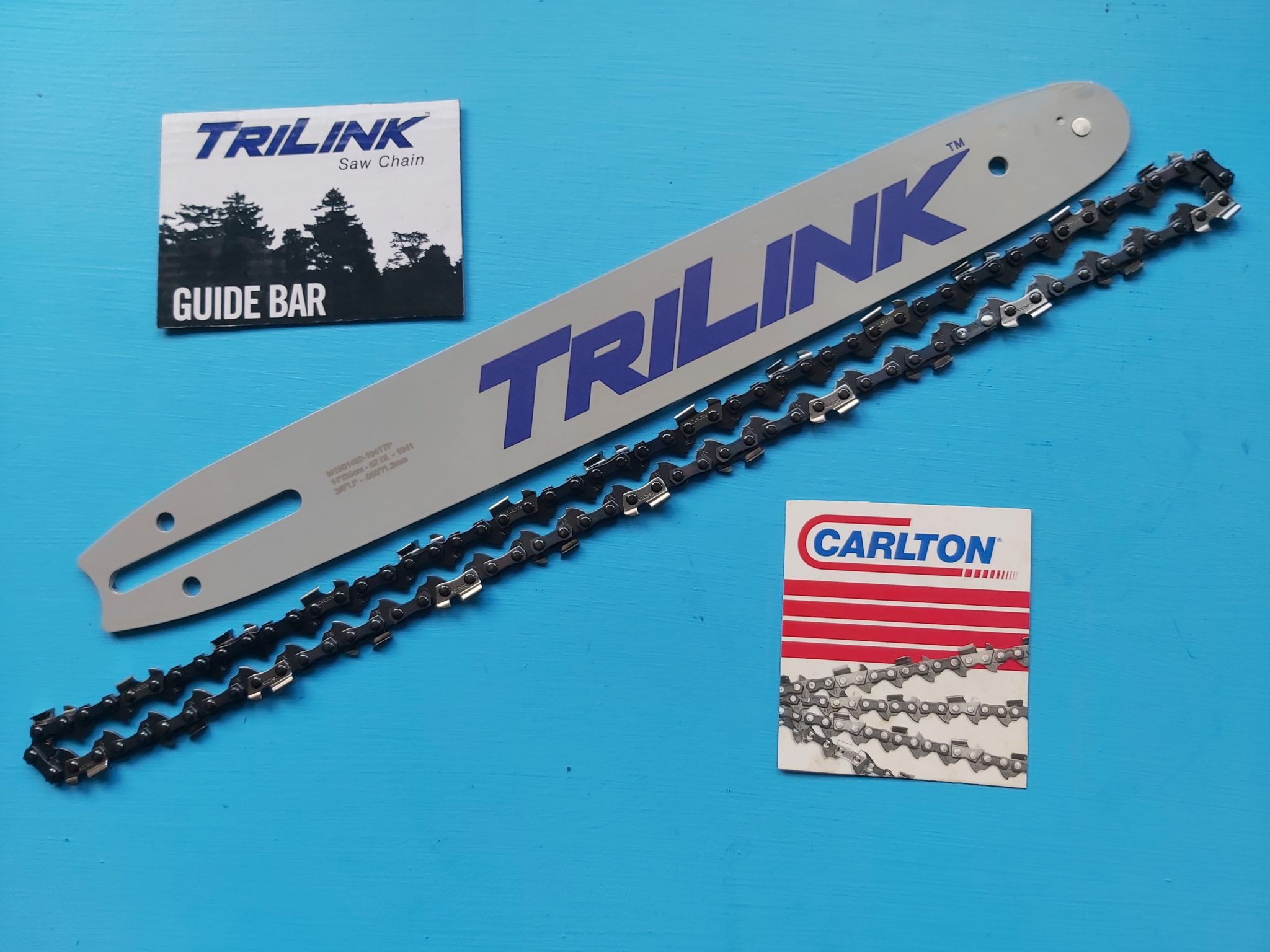 14 inch Tri Link Bar & Carlton Chain Combo HUSQVARNA, ECHO, SHINDAIWA