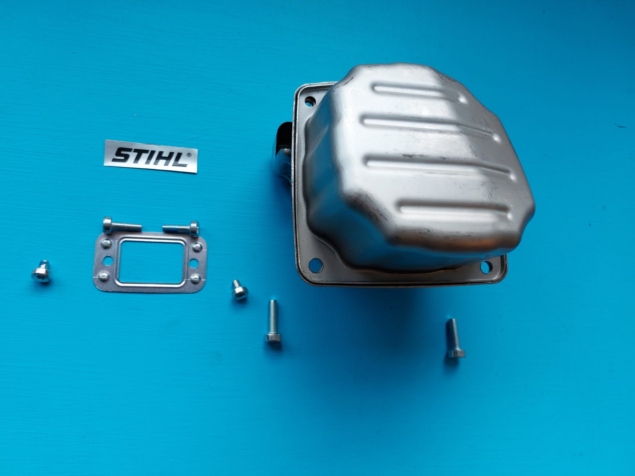 STIHL MS880 Muffler Assembly with all Mounting Bolts *Steel Version